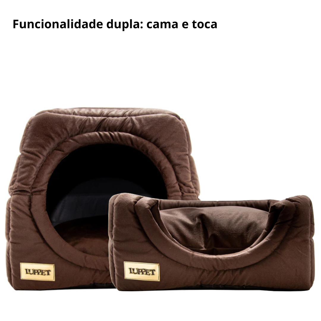 cama iglu e toca marrom